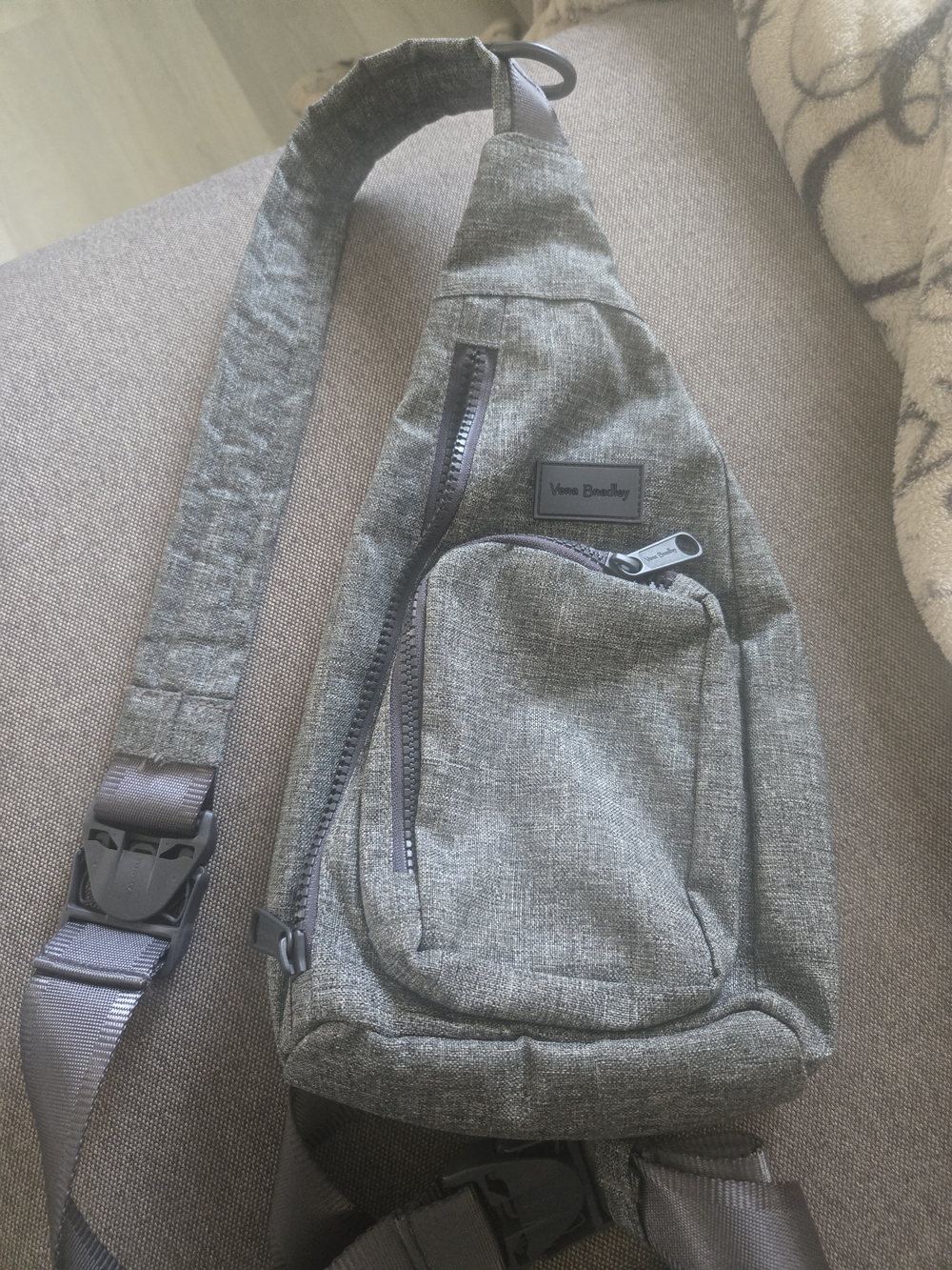 Vera Bradley Gray Heathered Sling Bag